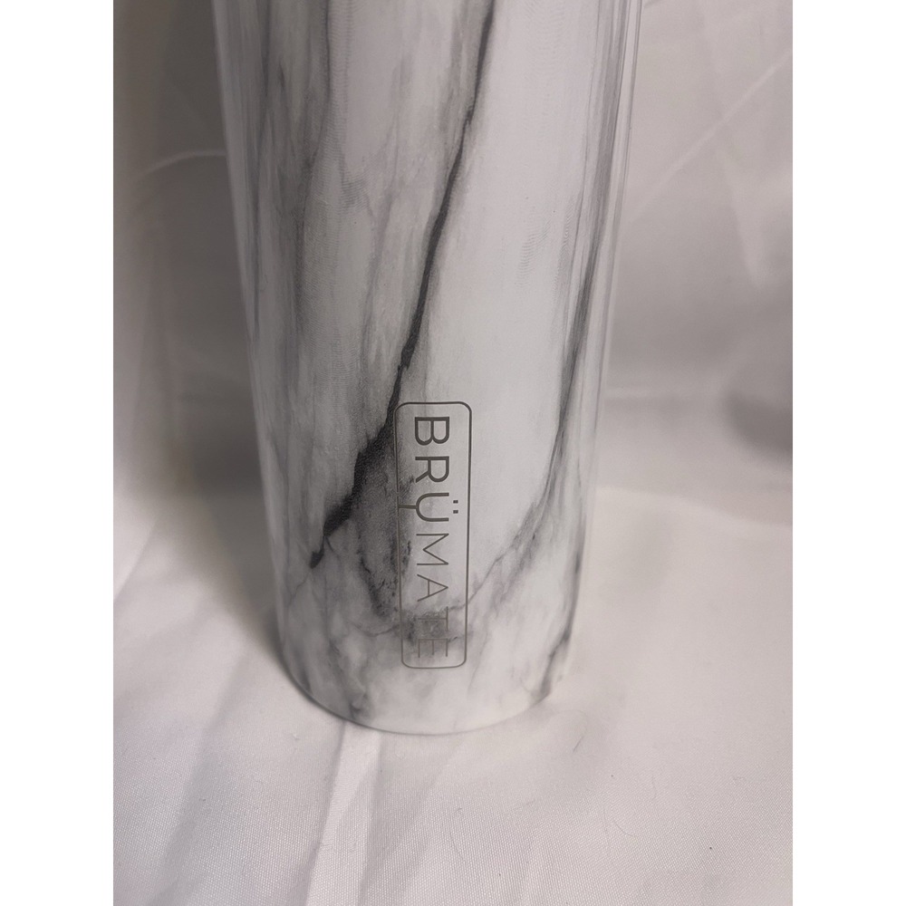 Brumate gray white marble style winesulator bottle 25 ounces - Picture 2 of 6
